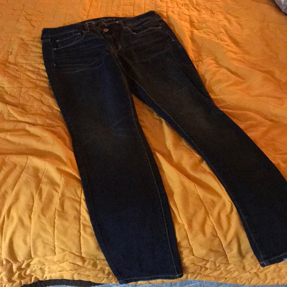 American Eagle Skinny Stretch Dark Jeans size 12